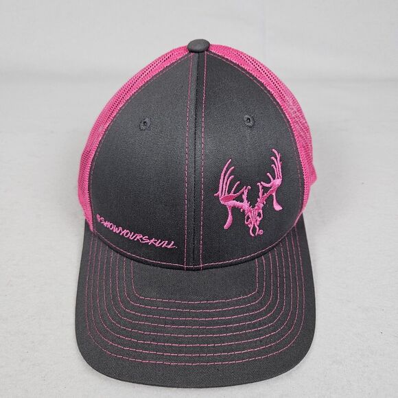 Richardson 112 Hunting Elk Pink Hat Cap Snapback Womens Trucker Show Your Skull - Picture 8 of 8